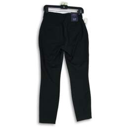NWT Gap Womens Black High Rise Flat Front Pull On Skinny Leg Ankle Pants Size 4 alternative image
