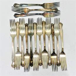 Vintage Roger & Bros Daybreak Elegant Lady Silver Plate Dinner Fork Lot