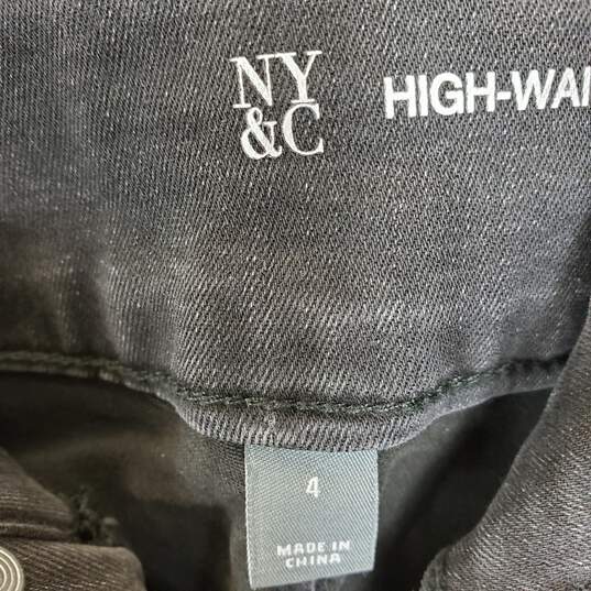 NY & Company Women Grey Jeans Sz 4 NWT image number 4