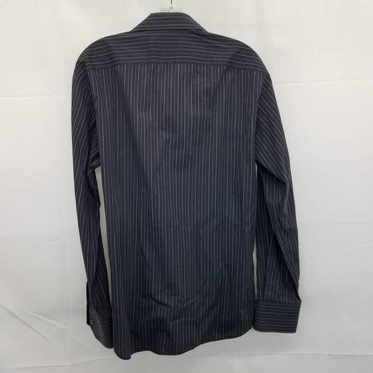 AUTHENTICATED Gucci Striped Button Up Long Sleeve Top Size 16.5 image number 2