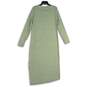 NWT Womens Mint Luxespun Long Sleeve Side Ruched Slit Sweater Dress Size L image number 2