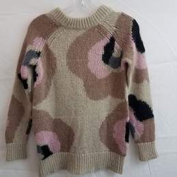 Kate Spade New York Deco Rose Mohair Blend Sweater Beige/Pink Size XS alternative image