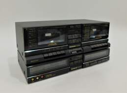VNTG Sanyo Brand RD W V14 Stereo Double Cassette Deck and AVP V14 AV Controller