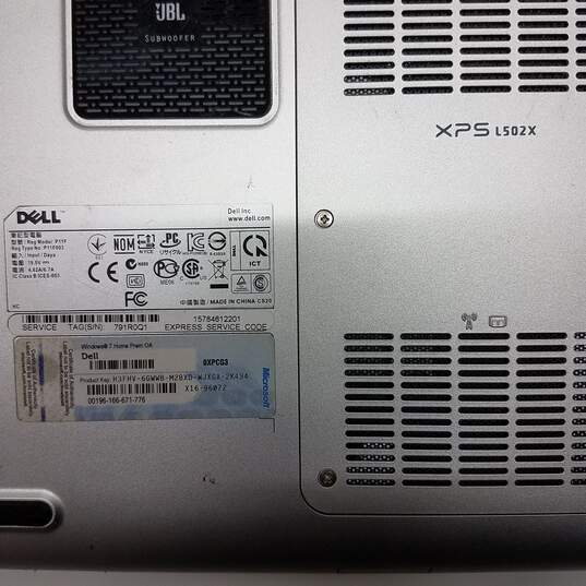 Dell XPS L502X 15in Laptop Intel i5-2410M CPU 4GB RAM 750GB HDD image number 7