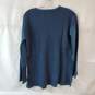 Dark Blue with Green Stripes Pullover Sweaters Size Medium image number 2