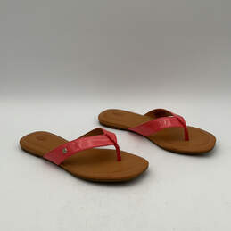 Womens Tuolumne 1107905 Pink Brown Slip On Flat Flip Flop Sandals Size 9