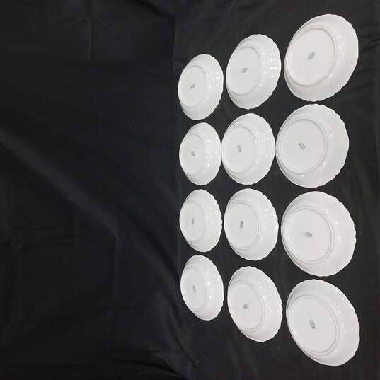 Bundle of 12 Assorted Paul Muller Selb White Floral Ceramic Bowls image number 4