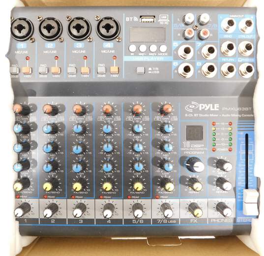 Pyle Brand PMXU83BT Model 8-Channel Bluetooth Studio Mixer and Audio Mixing Console w/ Accessories image number 4