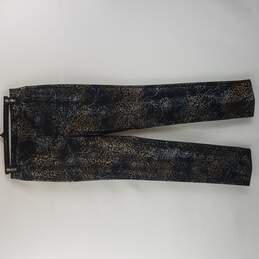 Soft Surroundings Women Black Leopard Print Metallic Activewear Leggings XS NWT alternative image
