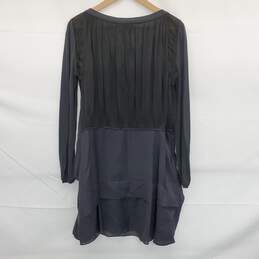 Chloe 'Ardoise' Dark Grey Silk Ruffled Long Sleeve Top Size 40 AUTHENTICATED alternative image