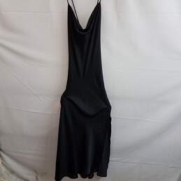 Astr Black Satin Cowl Neck Slip Dress Size XL