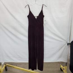 Altar'd State Dark Purple Shimmer Sleeveless Jumpsuit WM Size S NWT