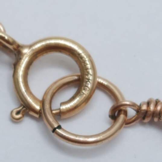 Rose Gold Filled Diamond Disc Pendant Necklace 1.4g image number 6
