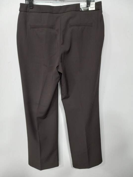 Nicole Miller Dark Chocolate Trousers Women's Size 12 image number 2