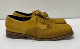 Sergio Brutini Yellow Leather Oxford Dress Shoes Men's Size 11.5 M