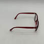 Womens Berry Laminate 5532 Full Rim Rectangular Eyeglasses Frame With Case image number 6