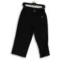 Womens Black Dri-Fit Elastic Waist Stretch Pull-On Cropped Pants Size M image number 1