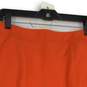NWT Womens Orange Flat Front Stretch Slash Pocket Side Zip A-Line Skirt Size 6 image number 4