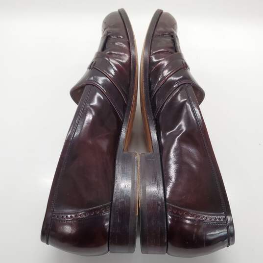 Bally Italy Men's Loafers Dress Shoes Size 10-Burgundy image number 4