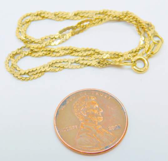 14K Gold Braided Serpentine Chain Bracelet 2.9g image number 5