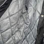 Mens Black Long Sleeve Pockets Bleted Full-Zip Motorcycle Jacket Size 3XL image number 3