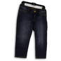 Womens Blue Denim Medium Wash Pockets Straight Leg Cropped Jeans Size 6 image number 1