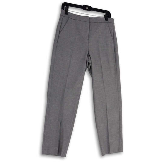Womens Gray Regular Fit Pockets Flat Front Dress Pants Size 6 image number 1