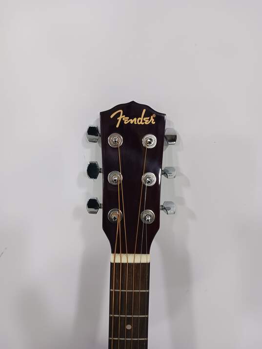 Brown Fender Acoustic Guitar In Soft Case image number 3
