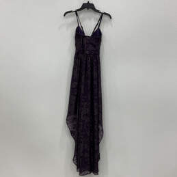 NWT Womens Purple Spaghetti Strap V-Neck Hi-Low Maxi Dress Size 2 alternative image