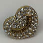 Designer Juicy Couture Gold-Tone Rhinestone Heart Shape Classic Band Ring image number 4