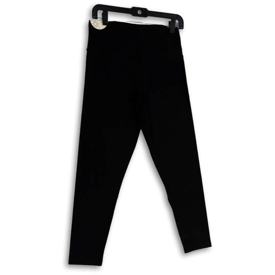 NWT Womens Black Flat Front Elastic Waist Pull-On Ankle Leggings Size L image number 4