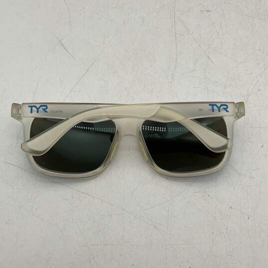 TYR Mens White Clear And Blue Polarized Sunglasses With Black Dust Bag And Case image number 5