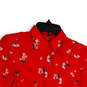 Womens Red Floral Long Sleeves Spread Collar Button-Up Shirt Size XXS P image number 3