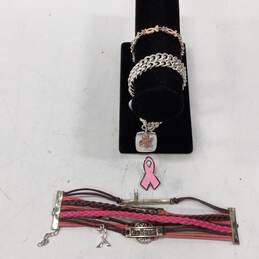 Bundle of Breast Cancer Awareness Costume Jewelry