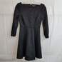 Kate Spade black ponte knit boatneck fit and flare dress 0 image number 1