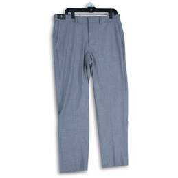 NWT Haggar Clothing Co. Mens Gray Super Flex Waistband Dress Pants Size 34W/30L