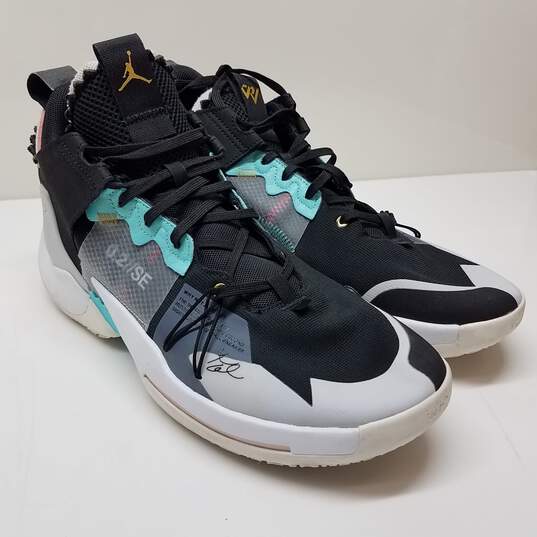 Jordan Why Not Zer0.2 SE Black Vast Grey Sneakers Size 12 image number 1