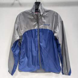 Marmot Women's Gray/Blue Lined Windbreaker Jacket Size S