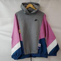 Vintage 1990's Nike Multicolor Pullover Hoodie Medium