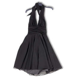 NWT Womens Black Halter Neck Sleeveless Back Zip Fit & Flare Dress Size 8