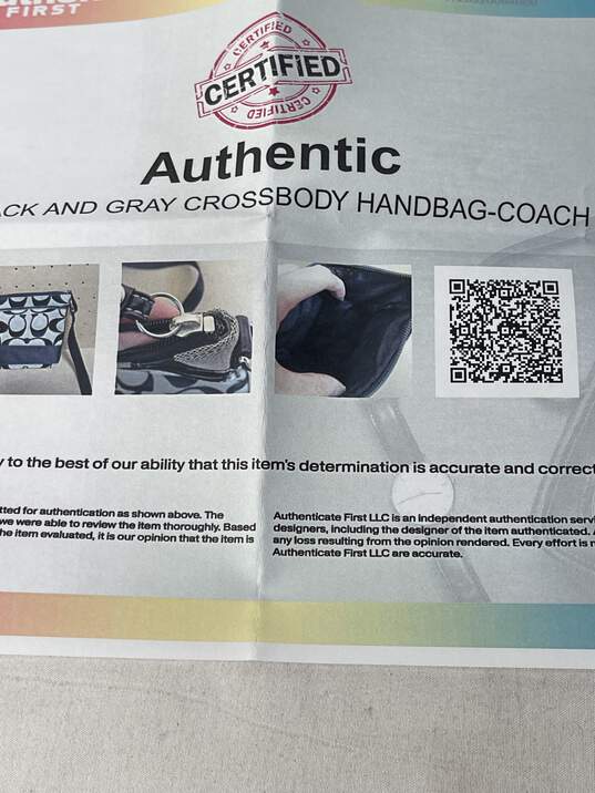 Certified Authentic Coach Bray and Black Crossbody Bag image number 6