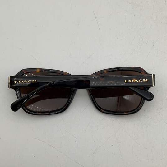 Womens HC8232 Brown Tortoise Frame Brown Lens Adjustable Rectangle Sunglasses image number 4