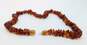 Artisan Amber Nuggets Beaded Chunky Statement Necklace 26.4g image number 4