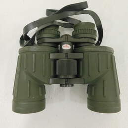 Vintage SEARS Army Green BINOCULARS Model no. 473 2586500 10x50mm with Case alternative image