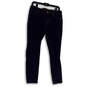 Womens Blue Denim Dark Wash Pockets Regular Fit Skinny Leg Jeans Size 6 image number 2