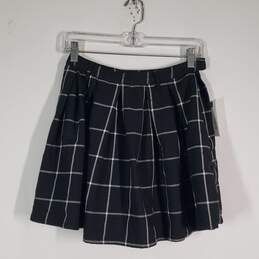 Womens Check Stretch Pleated Front Short Mini Skirt Size Small