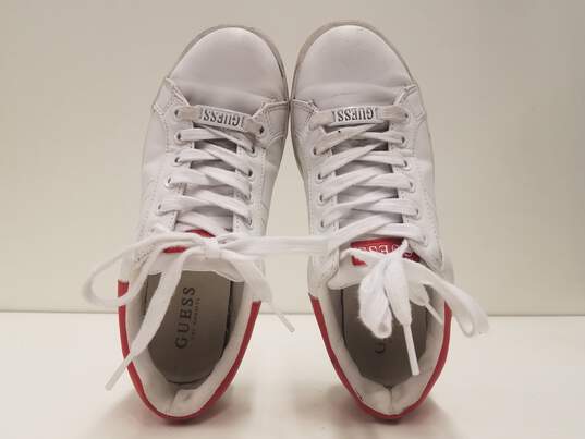 GUESS Gfrilynn White Lace Up Low Top[ Sneakers Women's Size 6 M image number 8