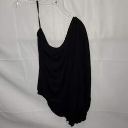 Evereve LNA Black Ashra Ribbed One Shoulder Top NWT Size M alternative image