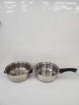 Set of 2 Stainless Steel Pan & Pot