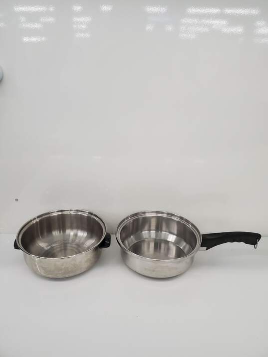 Set of 2 Stainless Steel Pan & Pot image number 1